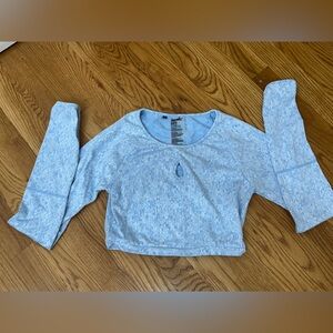 Gymshark Light Blue Long Sleeve Crop Top